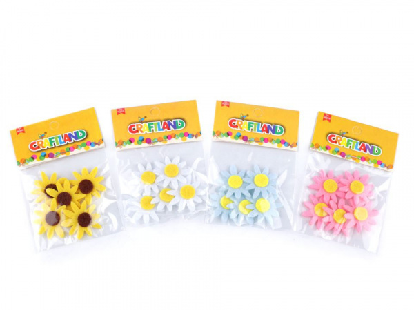 Filcový květ Ø30 mm slunečnice, kopretina