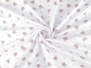 Bavlněný satén růže srdce