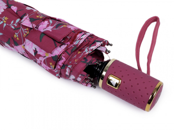 Dámský skládací vystřelovací deštník květy