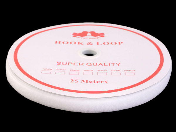 Suchý zip plyš šíře 20 mm bílý