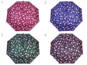 Dámský skládací vystřelovací deštník květy