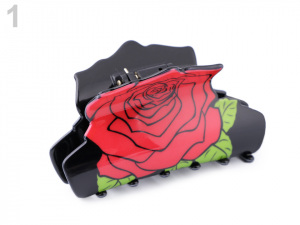 Skřipec do vlasů růže, mašle, pusa, jahoda, třešně