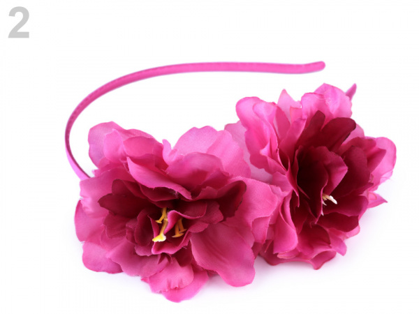 Čelenka do vlasů s květy ibišku