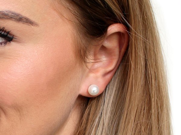 Perlové náušnice z nerezové oceli