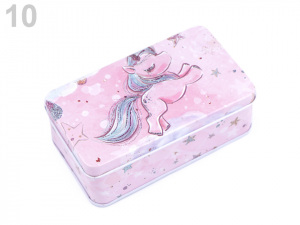 Plechová krabička jednorožec