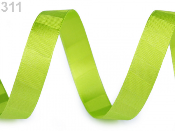 Atlasová stuha oboulící s pruhy šíře 15 mm