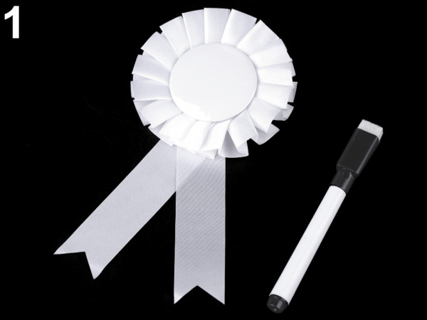 Párty brož / odznak Ø8 cm s popisovačem