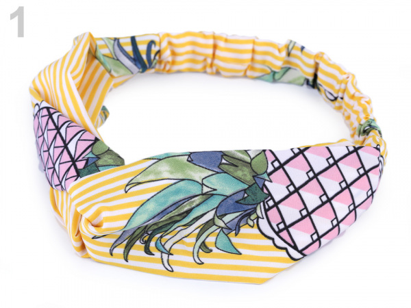 Látková čelenka pin-up překřížená