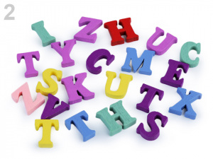 Dřevěná písmena abecedy, čísla 15 mm