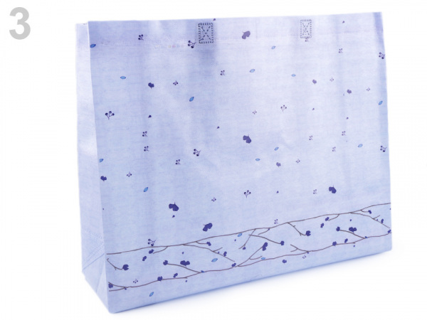 Nákupní taška s květy velká 34x41 cm omyvatelná