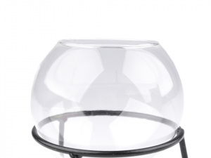 Skleněná koule Ø10 cm aerárium se stojanem