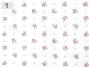 Bavlněný satén růže srdce