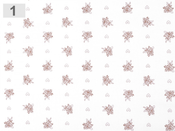 Bavlněný satén růže srdce