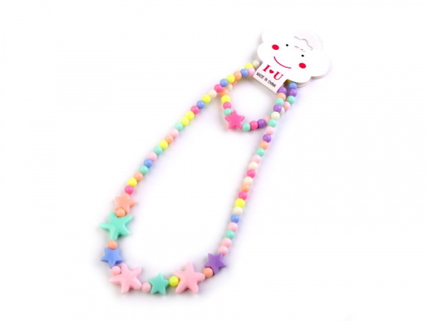 Dětská sada náhrdelník a náramek s hvězdami