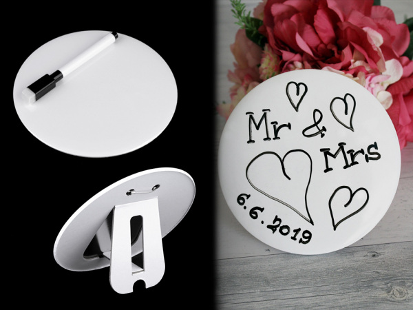 Velká stíratelná placka se stojánkem a popisovačem