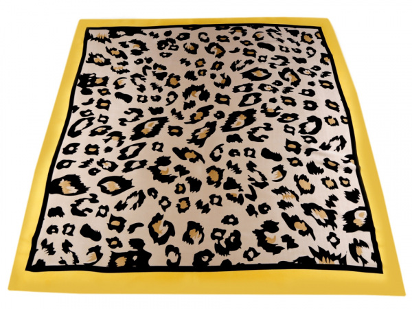 Saténový šátek leopard 70x70 cm
