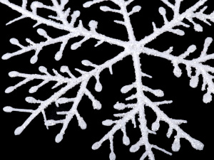 Vločka s glitry k zavěšení Ø14,5 cm větší