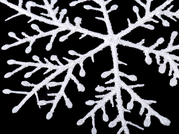 Vločka s glitry k zavěšení Ø14,5 cm větší