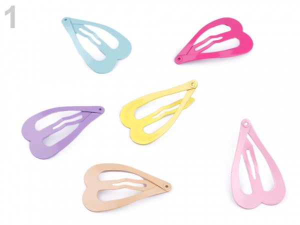 Sponka do vlasů mini pukačka ananas, srdce