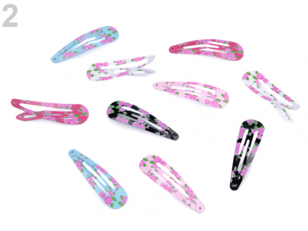 Sponka do vlasů pukačka s květy