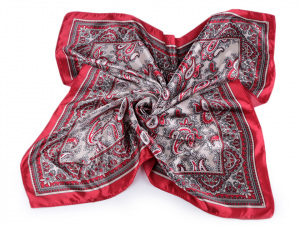 Saténový šátek paisley 60x60 cm