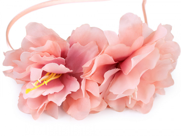 Čelenka do vlasů s květy ibišku