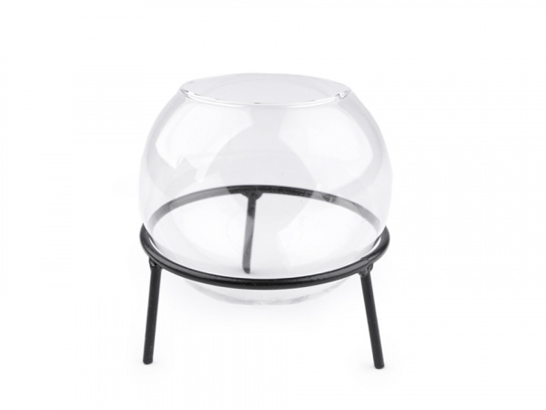 Skleněná koule Ø10 cm aerárium se stojanem