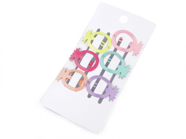 Sponka do vlasů mini pukačka ananas, srdce