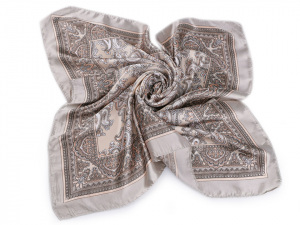 Saténový šátek paisley 60x60 cm