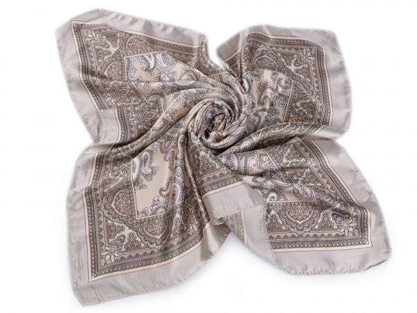 Saténový šátek paisley 60x60 cm