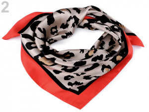Saténový šátek leopard 70x70 cm