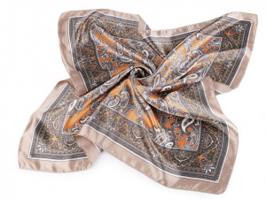 Saténový šátek paisley 60x60 cm