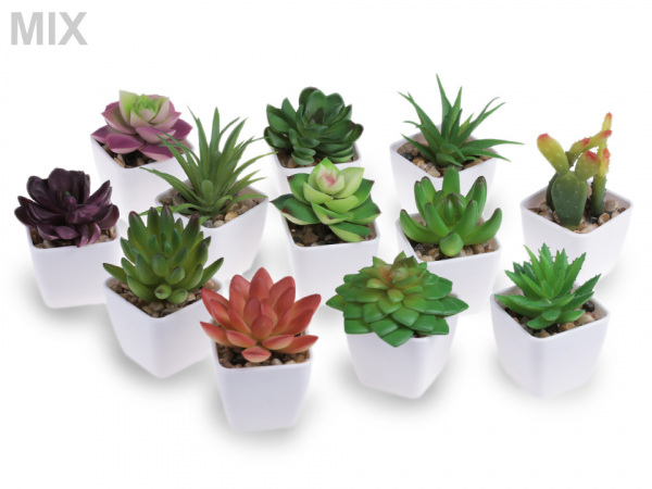 Umělý sukulent v květináči