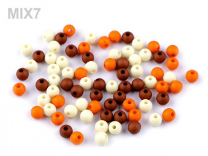 Plastové korálky matné Ø6 mm