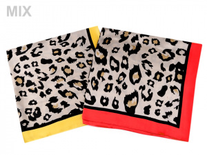Saténový šátek leopard 70x70 cm