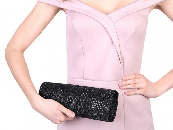 Kabelka - psaníčko lurexové s kamínky 2. jakost