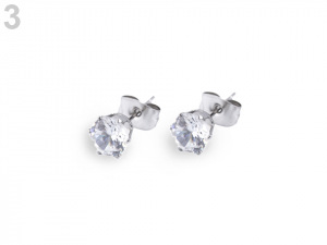 Náušnice s broušenými kamínky z nerezové oceli