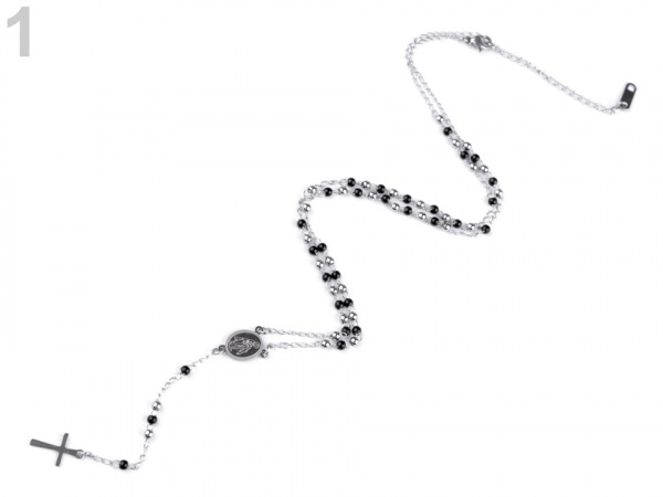 Náhrdelník z nerezové oceli růženec