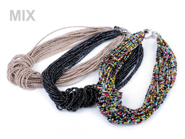 Náhrdelník uzel z rokajlu, víceřadý