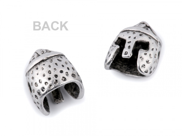 Kovový korálek helma 10x12 mm