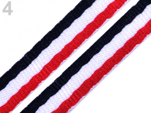 Lampas / oděvní stuha šíře 10 mm trikolora
