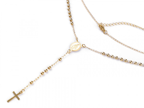 Náhrdelník z nerezové oceli růženec