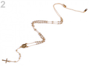 Náhrdelník z nerezové oceli růženec