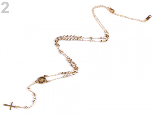 Náhrdelník z nerezové oceli růženec