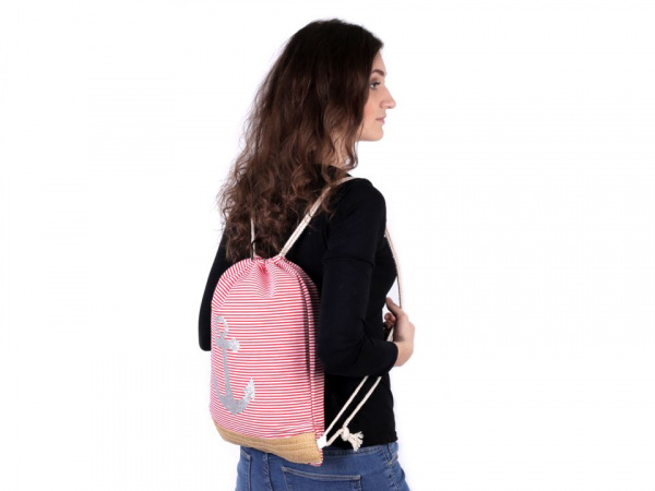 Vak na záda  námořnický kotva s glitry 32x41 cm