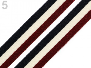 Lampas / oděvní stuha šíře 10 mm trikolora