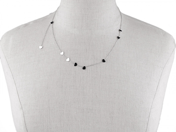 Náhrdelník z nerezové oceli srdce, hvězda, křížek