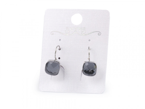 Náušnice z nerezové oceli s broušeným kamenem