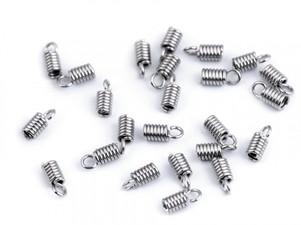 Koncovka na kůži z nerezové oceli 2 mm pružinka