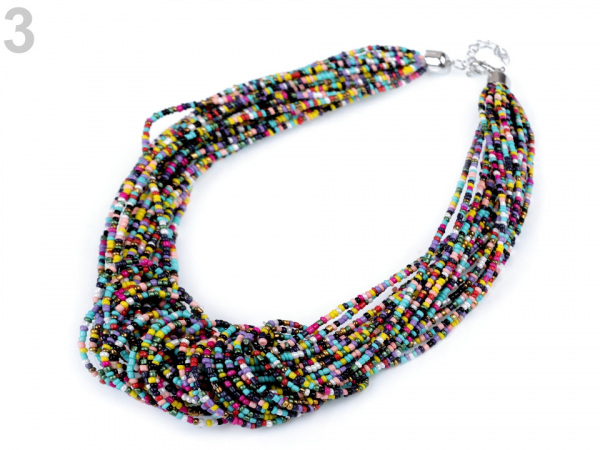 Náhrdelník uzel z rokajlu, víceřadý